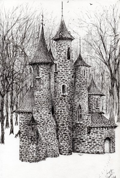 Portineria del Castello nella foresta di Findhorn da Vincent Alexander Booth